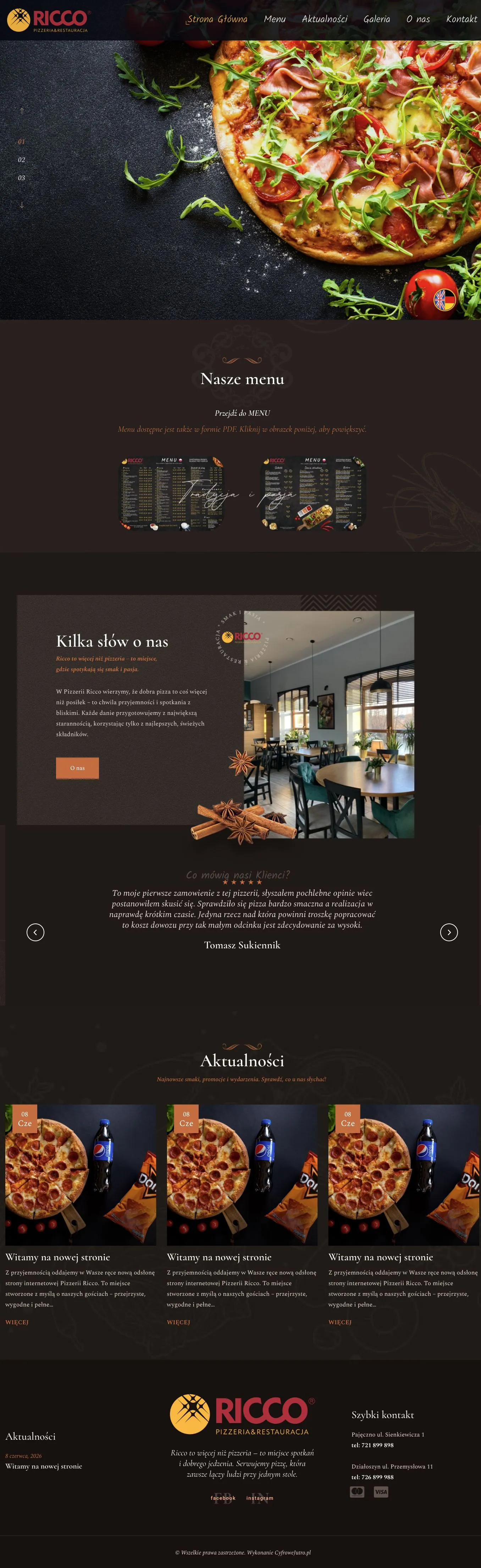 Podgląd realizacji Pizzeria & Restauracja Ricco