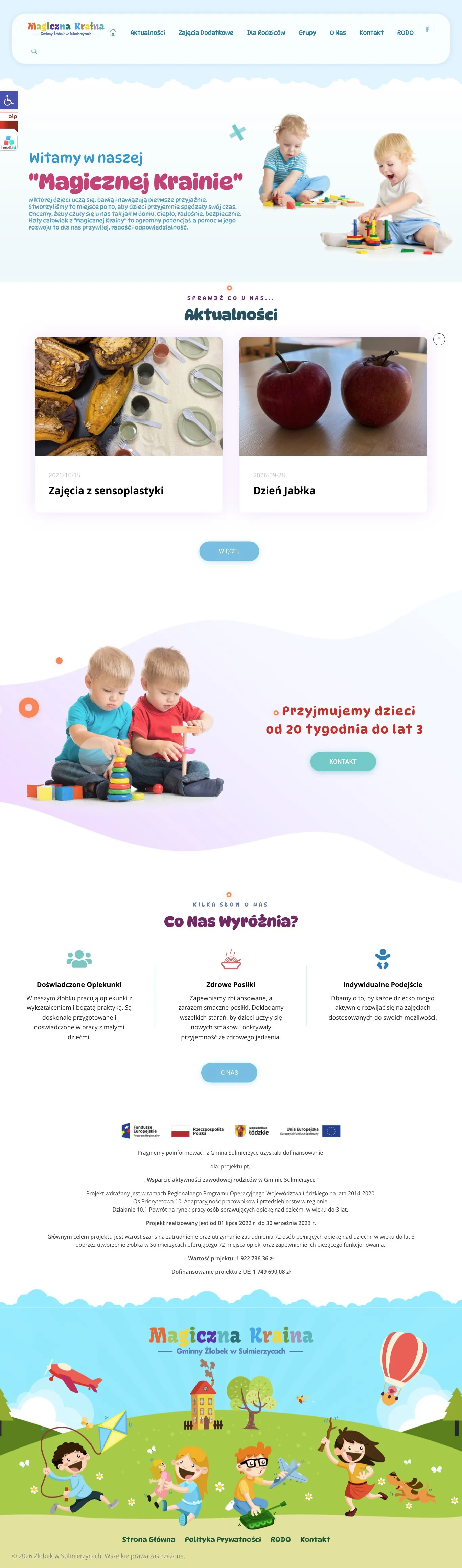 Prezentacja realizacji Żłobek Magiczna Kraina z portfolio Cyfrowego Jutra